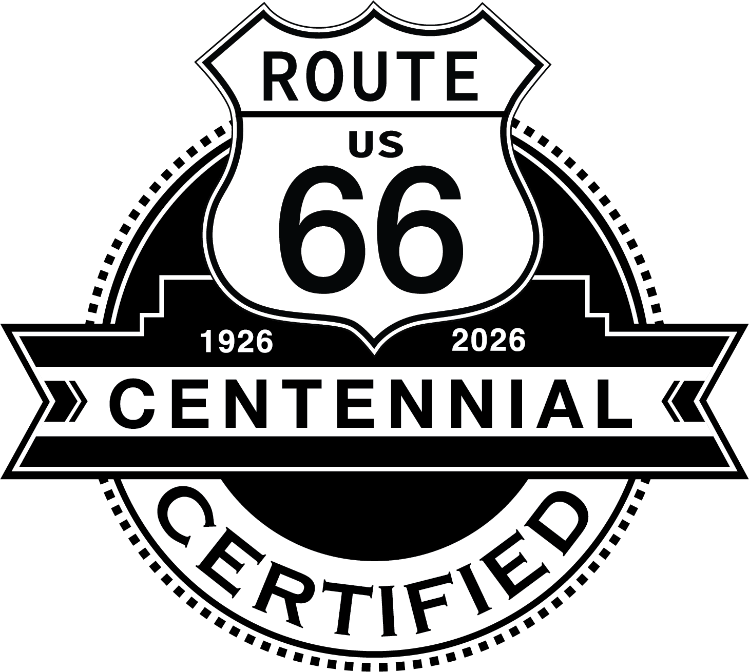 Route 66 Centennial Certified Seal 1926–2026